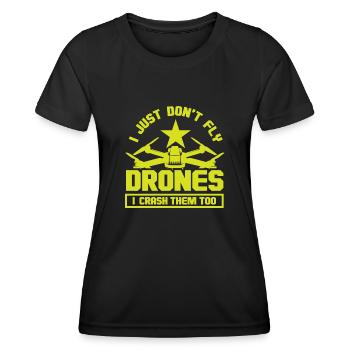 Fpv-drohnenpilot - Frauen Funktions-T-Shirt - Schwarz - Vorne - AI Model Female 172 light (172cm)