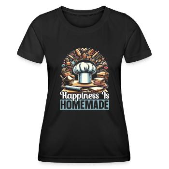 Drôle d’amateur de pâtisserie, boulanger, propriétaire de boulangerie, - T-shirt sport Femme - noir - Devant - AI Model Female 172 light (172cm)