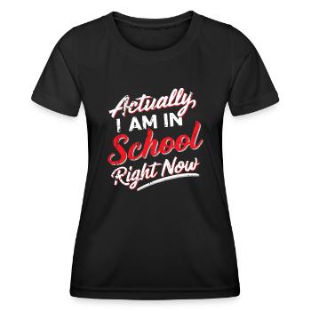 Enseignement à domicile Heimunterricht Enseignement à domicile - T-shirt sport Femme - noir - Devant - AI Model Female 172 light (172cm)