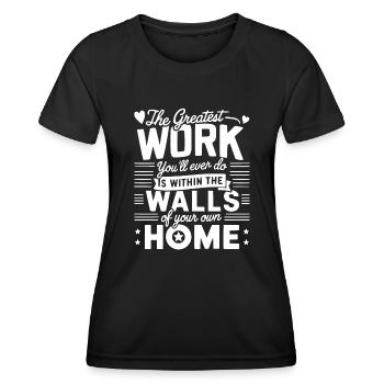 Enseignement à domicile Enseignement à domicile Scolarisé à domicile - T-shirt sport Femme - noir - Devant - AI Model Female 172 light (172cm)