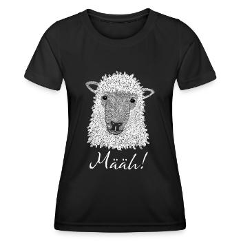 Schaf määh - Frauen Funktions-T-Shirt - Schwarz - Vorne - AI Model Female 172 light (172cm)
