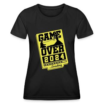 Wedding Loading 2024 Game Over - T-shirt sport Femme - noir - Devant - AI Model Female 172 light (172cm)