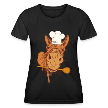 Restaurant Lokal Gastgeber Koch Köchin Köche - Frauen Funktions-T-Shirt - Schwarz - Vorne - AI Model Female 172 light (172cm)