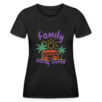 Family Holiday Beach Squad Travel Palme Van - Women's Functional T-Shirt - black - Front - AI Model Female 172 light (172cm)