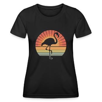 Flamingo - Frauen Funktions-T-Shirt - Schwarz - Vorne - AI Model Female 172 light (172cm)
