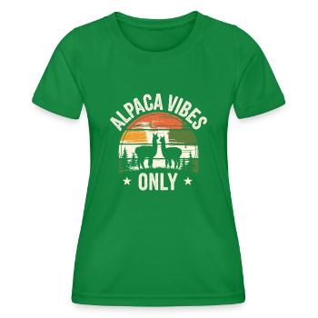 Alpaca Tier - Frauen Funktions-T-Shirt - Kelly Green - Vorne - AI Model Female 172 dark (172cm)