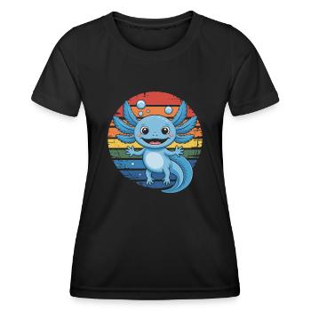 Axolotl Amphibian - Women's Functional T-Shirt - black - Front - AI Model Female 172 light (172cm)