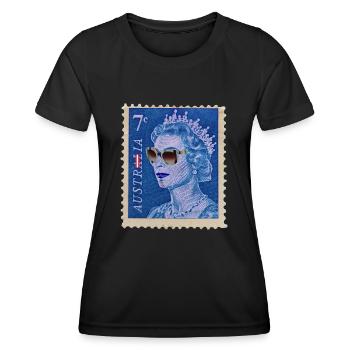 Austria (stamp) - Women's Functional T-Shirt - black - Front - AI Model Female 172 light (172cm)
