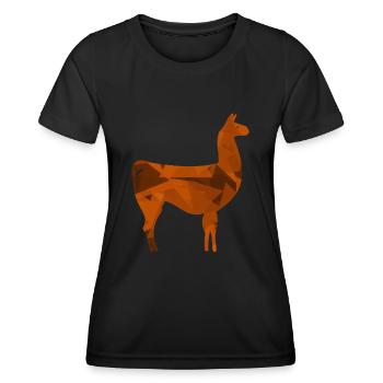 Lama, Lamas, Inca, Incas, Pérou, Andes, Alpaga, Alpaga - T-shirt sport Femme - noir - Devant - AI Model Female 172 light (172cm)