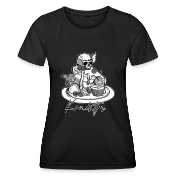 Konditor // Illustration - Frauen Funktions-T-Shirt - Schwarz - Vorne - AI Model Female 172 light (172cm)