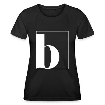 Buchstaben-Alphabet b - Frauen Funktions-T-Shirt - Schwarz - Vorne - AI Model Female 172 light (172cm)