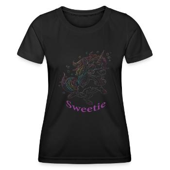 Sweet Unicorn - Frauen Funktions-T-Shirt - Schwarz - Vorne - AI Model Female 172 light (172cm)