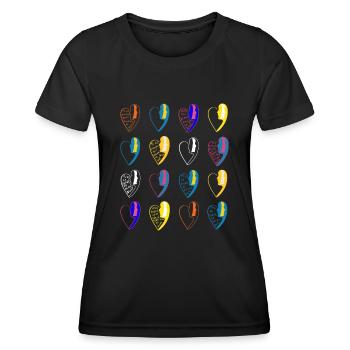 Imprimé numéro19. - T-shirt sport Femme - noir - Devant - AI Model Female 172 light (172cm)
