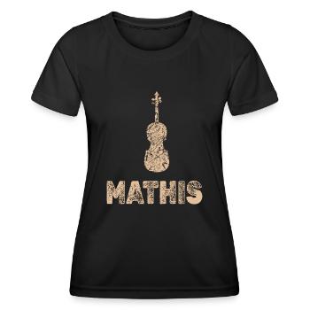 Mathis als Bratsche - Frauen Funktions-T-Shirt - Schwarz - Vorne - AI Model Female 172 light (172cm)