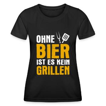 Griller BBQ Grill Grillmeister Grillen Grillparty - Frauen Funktions-T-Shirt - Schwarz - Vorne - AI Model Female 172 light (172cm)
