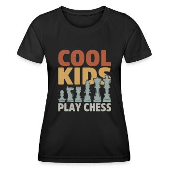 Chess gift idea for chess players Checkmate - Women's Functional T-Shirt - black - Front - AI Model Female 172 light (172cm)