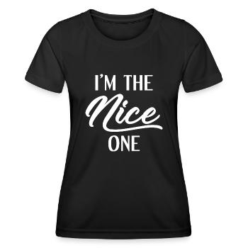 Je suis le gentil - T-shirt sport Femme - noir - Devant - AI Model Female 172 light (172cm)