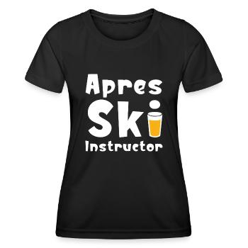 Moniteur de ski Apres - T-shirt sport Femme - noir - Devant - AI Model Female 172 light (172cm)