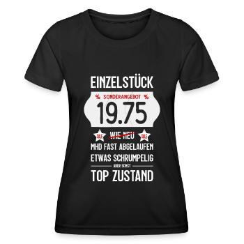 51. GEBURTSTAG 1975 EINZELSTÜCK PREISSCHILD - Frauen Funktions-T-Shirt - Schwarz - Vorne - AI Model Female 172 light (172cm)