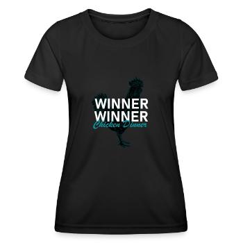 Winner Winner Chicken Dinner - Frauen Funktions-T-Shirt - Schwarz - Vorne - AI Model Female 172 light (172cm)