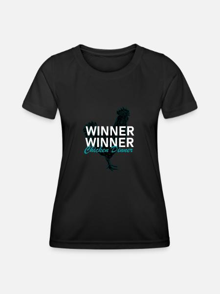 Winner Winner Chicken Dinner - Frauen Funktions-T-Shirt - Schwarz