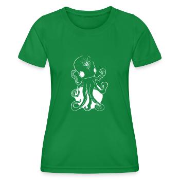 Octopus Alien - T-shirt sport Femme - vert - Devant - AI Model Female 172 dark (172cm)