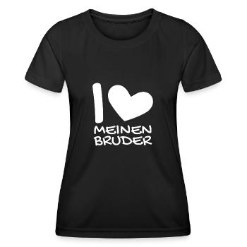 Ich liebe meinen Bruder - Frauen Funktions-T-Shirt - Schwarz - Vorne - AI Model Female 172 light (172cm)