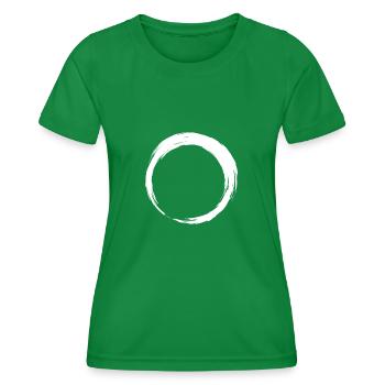Kreis Symbol Bürste weiß - Frauen Funktions-T-Shirt - Kelly Green - Vorne - AI Model Female 172 dark (172cm)