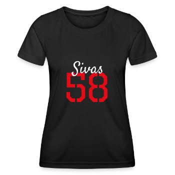 Sivas 58 Turkey Gift - Women's Functional T-Shirt - black - Front - AI Model Female 172 light (172cm)