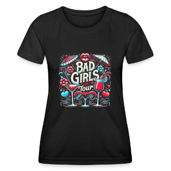 Girls on Tour Attention Women on Tour - Women's Functional T-Shirt - black - Front - AI Model Female 172 light (172cm)
