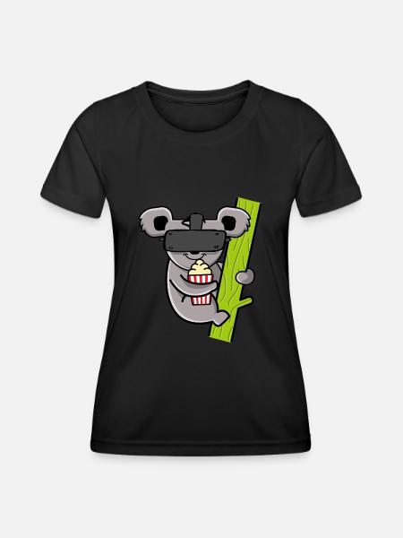 KOALA VR - Frauen Funktions-T-Shirt - Schwarz