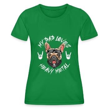 Bouledogue français - T-shirt sport Femme - vert - Devant - AI Model Female 172 dark (172cm)