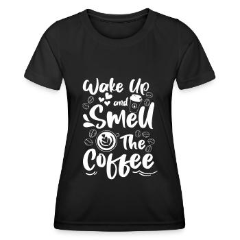 Coffee Bean Energy Fatigue Breakfast - Women's Functional T-Shirt - black - Front - AI Model Female 172 light (172cm)