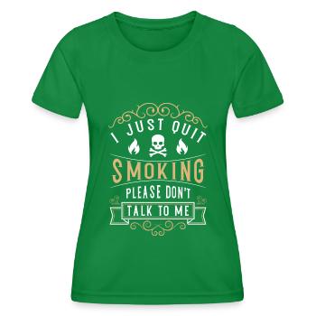 Zigarette Rauchverbot Nicht Rauchen Sucht - Frauen Funktions-T-Shirt - Kelly Green - Vorne - AI Model Female 172 dark (172cm)