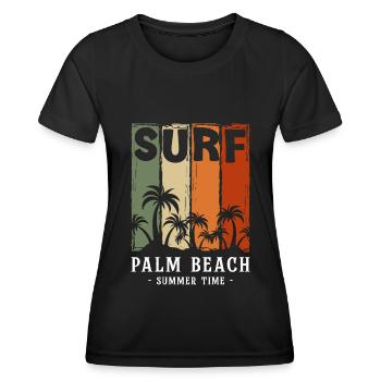 Holiday Sun Palm Breeze - Women's Functional T-Shirt - black - Front - AI Model Female 172 light (172cm)