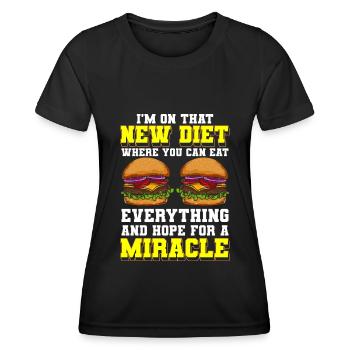 Buffet Menü Mahlzeit Köstlichkeiten - Frauen Funktions-T-Shirt - Schwarz - Vorne - AI Model Female 172 light (172cm)