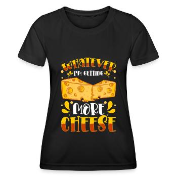 Käse Lebensmittel Fett - Frauen Funktions-T-Shirt - Schwarz - Vorne - AI Model Female 172 light (172cm)