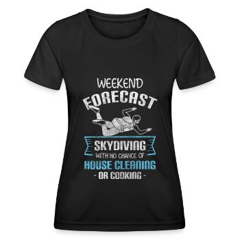 Fallschirm Extremsport Fliegen - Frauen Funktions-T-Shirt - Schwarz - Vorne - AI Model Female 172 light (172cm)