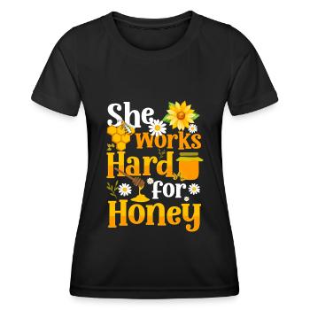 Honig Umweltschutz Züchter - Frauen Funktions-T-Shirt - Schwarz - Vorne - AI Model Female 172 light (172cm)