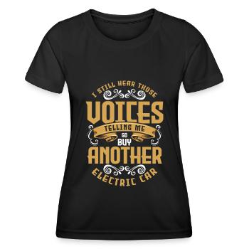 E-Auto Tesla Save the Planet Klimaschutz - Frauen Funktions-T-Shirt - Schwarz - Vorne - AI Model Female 172 light (172cm)