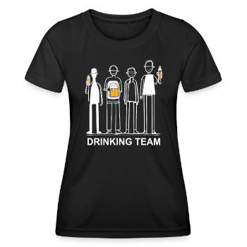Équipe de beuverie Boire Ivre Équipage de beuverie Journée des hommes - T-shirt sport Femme - noir - Devant - AI Model Female 172 light (172cm)