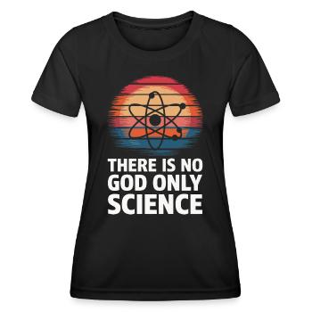 Athéisme, athée, anti-religion, agnostique - T-shirt sport Femme - noir - Devant - AI Model Female 172 light (172cm)