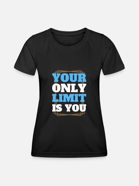 Limit Fitness Gym Motivation - Women's Functional T-Shirt - black