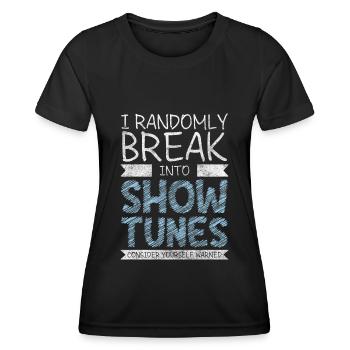 Schauspielerin Bühne Spiel Musical - Frauen Funktions-T-Shirt - Schwarz - Vorne - AI Model Female 172 light (172cm)