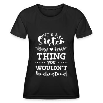 Familie Bruder Süß Aufpassen - Frauen Funktions-T-Shirt - Schwarz - Vorne - AI Model Female 172 light (172cm)