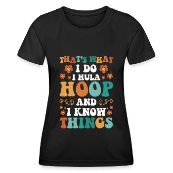Motivation de l’entraînement physique de Hullern - T-shirt sport Femme - noir - Devant - AI Model Female 172 light (172cm)