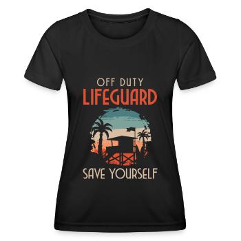 Bademeister Freibad Hallenbad Schwimmlehrer - Frauen Funktions-T-Shirt - Schwarz - Vorne - AI Model Female 172 light (172cm)