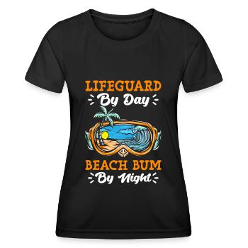 Swimming pool Indoor swimming pool Water sports - Women's Functional T-Shirt - black - Front - AI Model Female 172 light (172cm)