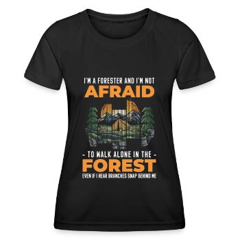 Wald Wild Jäger - Frauen Funktions-T-Shirt - Schwarz - Vorne - AI Model Female 172 light (172cm)