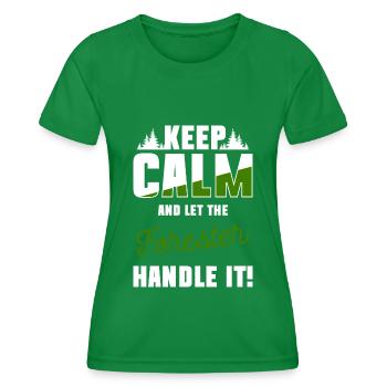 Forestier Nature Sanglier Forestier - T-shirt sport Femme - vert - Devant - AI Model Female 172 dark (172cm)